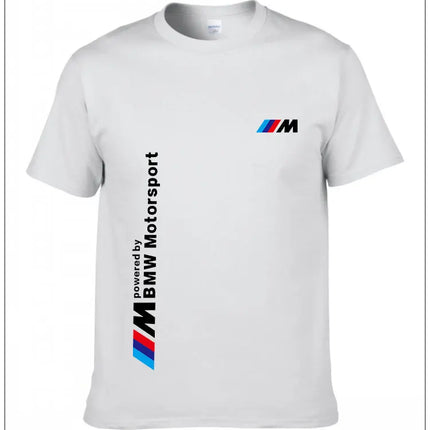 BMW Official Summer Short-sleeved T-shirt Car Classic Simple Logo Men's Women's Clothing Printing Pure Cotton Fashion High-end
