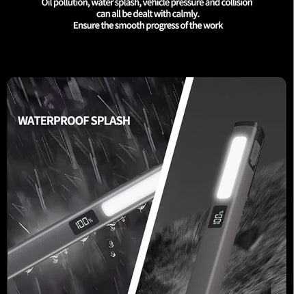 Multifunctional Work Light Cob Flashlight USB C Rechargeable, Aluminum Alloy Magnetic Pen Clip Headlamp Hand Free