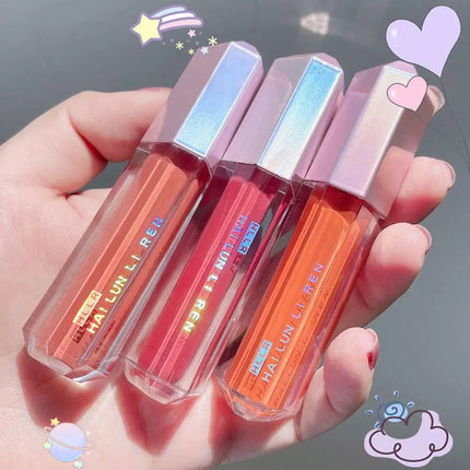 Matte Matte Lip Glaze 6 Colors Peel-Off Liquid Lipstick Waterproof Long Lasting Moisturizing Matte Red Lip Gloss Beauty Cosmetic