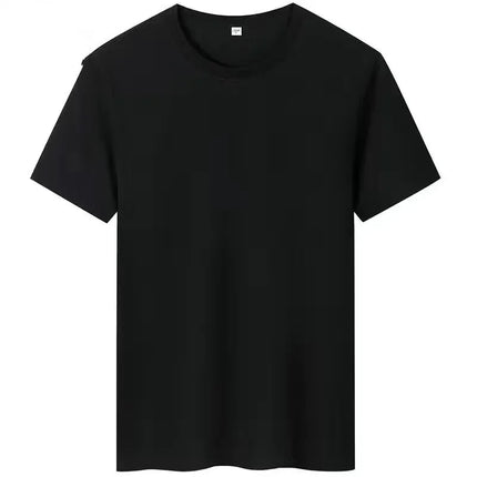 100% cotton Solid Tshirts Mens Short Sleeve Fashion Brand Trend White Black Clothing Tees Woman Customized Products Summer