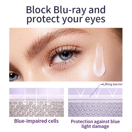 Anti-Wrinkle Eye Cream with Roller Ball Quick Drying Hydrating Hyaluronic Acid Refreshing Eye Serum Fades Fine Line Instant Eye