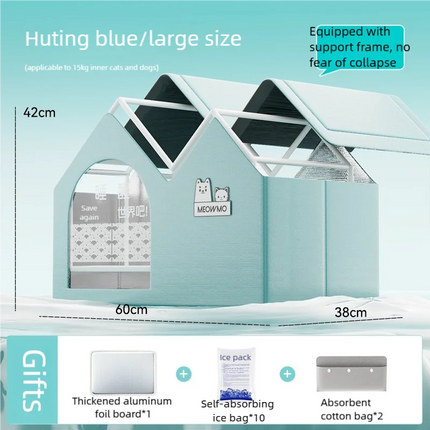 2025 Cat Air Conditioning House With Frame Summer Cat Cooling House Cat Ice House Dog Ice House Dog Four Seasons Cat Pet Igloo