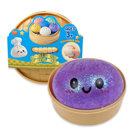 Hot Giant Dumpling Squishies Bun Toy, Slow Rising Glitter Dumpling Stress Ball, Stress Relief Fidget Toy for Home Office toys
