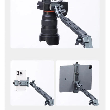 Aluminum Alloy Boom Arm Stand, 360° Rotatable Desktop Mount for Live Streaming, Video Recording, Phone iPad Tablet Holder