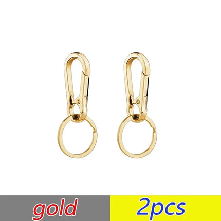 1-5pcs Waist Hanging Key Rings Stainless Steel Holder Keychains Buckle Clip Gourd Climbing Hook Car Strong Carabiner Key Chain