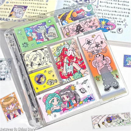 Cute Retro Graffiti Tape Stickers DIY Craft Supplies for Scrapbooking, Phone Cases,Cups & Notebooks, Decorative Adhesive Labels