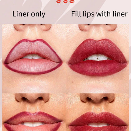 Nude Brown Lip Liner Pencil 4 Colors Red Contour Tint Tattoo Lip Gloss Waterproof Long Lasting Matte Lipstick Crayon Pen Makeup