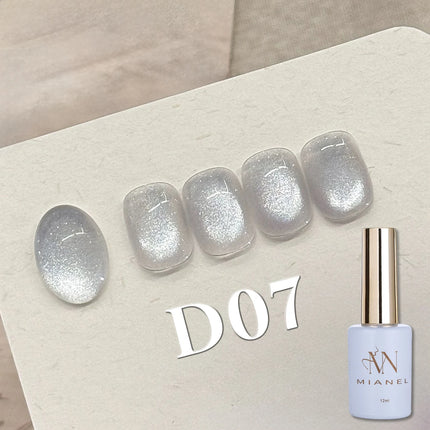 12ML 1-12pcs 2026 Autumn Nails Tyndall Whitening Cat Eye Gel Nail Polish Clear Glass Bead Cat Eye Nail Glue Yellow Nails Orange