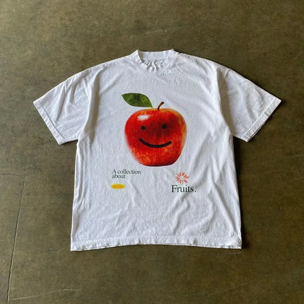 Men Summer Y2K Kawaii Oversized T-Shirt Women Cotton Retro Print Loose Fit Funny Graphic Tee Unisex Matching Trendy Street wear