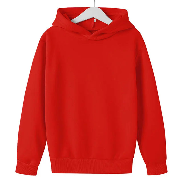 Solid color Children's Hoodies Clothing 3-12 year Boy Girls Casual Toddle tops Coat Spring Autumn Sweatshir White, Black, Red