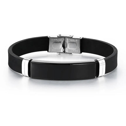 Bracelet Homme Twist Braid Leather Rope Bracelets For Men Stainless Steel Hiphop Rock Fashion Jewelry Accessories Wholesale