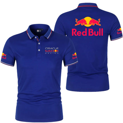 Red Bull Logo Racing Team Men Polo Shirt Summer Oversized Male Polos T-shirt 2025 New Fashion Men's Clothes Tees Tops