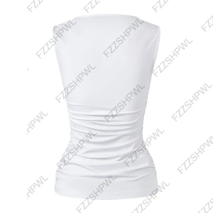 Y2k Harajuku letter Print punk vest casual trash gothic crop top street wear hip-hop sleeveless retro vest fashionable 2000s top
