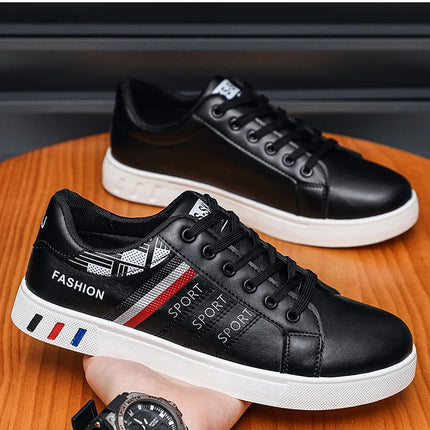 Spring and Autumn Men's Shoes New Style Low-Top Lightweight Large Size Trendy Shoes Student Fashion Versatile Thick-Soled Sports Shoes Casual Sneakers