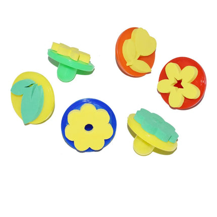 Children Toddler Sponge Stamp Brush Kits Flower Drawing Toys for Children Paint Educational DIY Art Craft Creativity Tools DDJ
