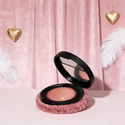 Korean Single Color Shimmer Pearl Blush Powder Natural Face Sculpting Valentine's Day Gift Set Makeup Baking Glow for Women
