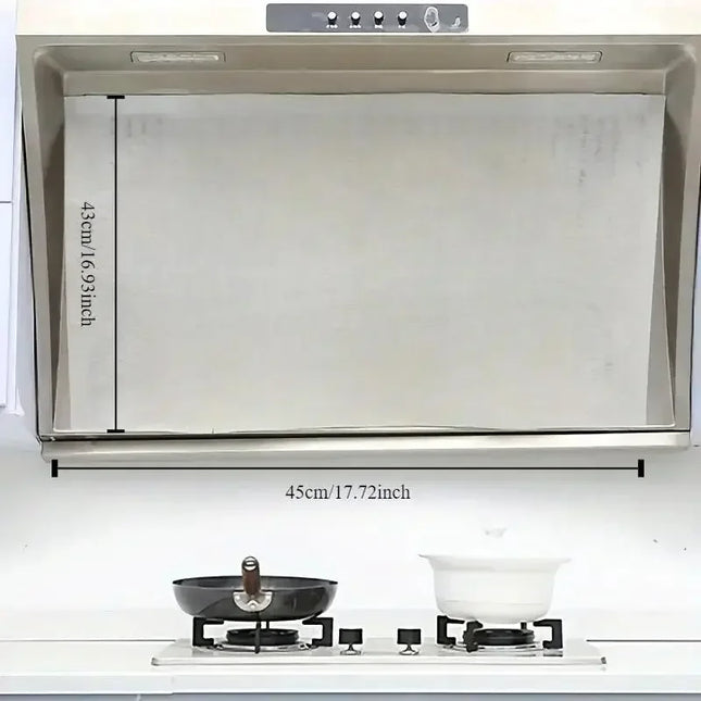 Heavy-Duty Range Hood Filters - Oil-Absorbing Mesh Covers for Kitchen Ventilation, Easy Install
