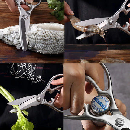 1/3PCS,Chicken Bone Scissors Kitchen Cooking Scissors Chicken Wings Fish Killing BBQ Scissors walnut clip Kitchen Accessorie