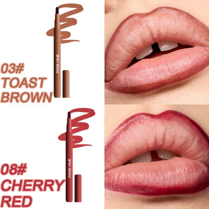 Matte Velvet Lipliner Pencil Red Nude Contour Tint Lipstick Waterproof Lasting Non-stick Cup Moisturising Lip Contour Pen Makeup