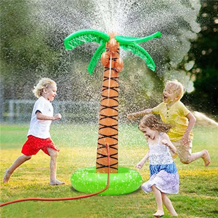Summer Giant Inflatable Toys Cartoon Coconut Tree Hawaii Beach Swimming Pool Party Spray Sprinkler Inflatable Water Toys