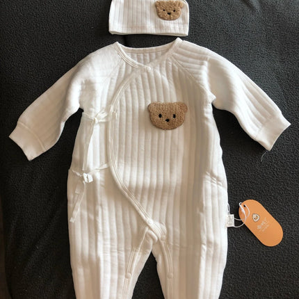 Bear Newborn Baby Clothes New Born Baby Jumpsuit for Boys Girls Cotton Toddler Rompers with Hat Bebe Outfits One-Piece Pajamas