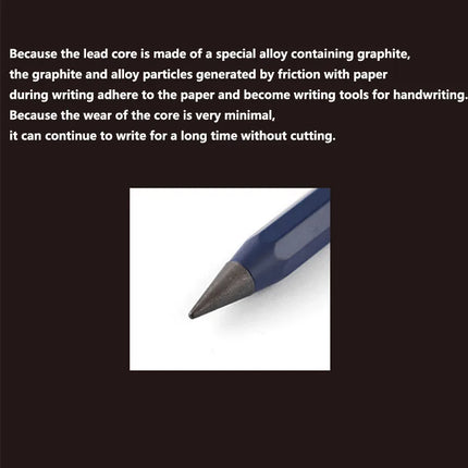 All Metal Eternal Pencil HB Lead Core New Technology Unlimited Writing Eternal Painting Supplies Novelty Stationery