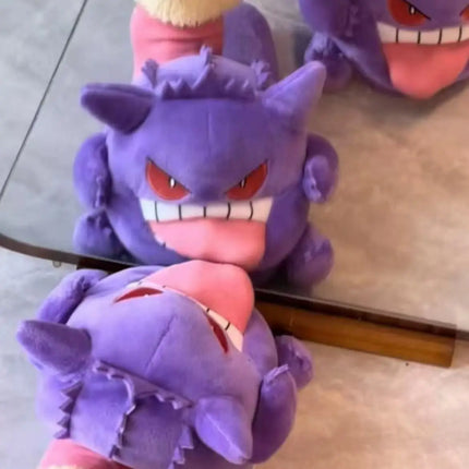 New Gengar Anime Figure Plush Slippers Funny Tongue Out Design Soft Sole Cute Cozy Winter Warm Indoor Couple Home Slippers Toy