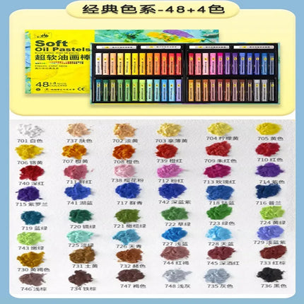24/48 Super Soft Oil Pastels for Art Painting, Drawing, Blending, Oil Crayons Art Supplies for Artists, Beginners, Students