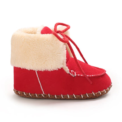 0-18M  Boots For Newborn Baby Girl Snow Boots Winter Thermal Shoes Plush Ankle Boots Winter Baby Boys And Girls Thermal Shoes