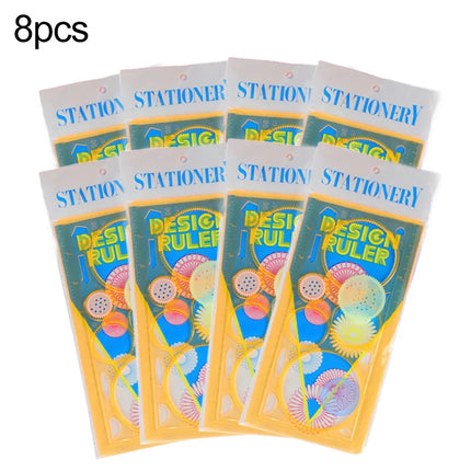 1/4/8PCS Children Painting Template Creative Gears Geometry Spirograph Drawing Stencils Set Art Crafts Kids Educational Toy TMZ