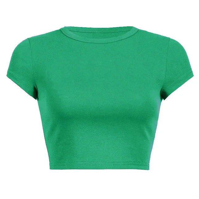 Vintage Clothes for Women Solid Color Short Style Crop Top Sexy Y2k Tops Woman 2024 Aesthetic Women's Blouses Harajuku Summer