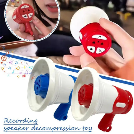 Recordable Mini Speaker Loudspeaker Handheld With Key Chain Children's Megaphone Outdoor Loudspeaker Decompression Toy
