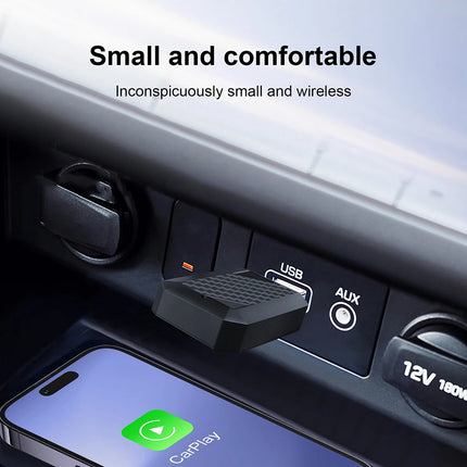 Wired To Wireless Carplay & Android Auto Mini Adapter USB Plug and Play Auto Connect for Factory Wired Carplay Android Auto Cars