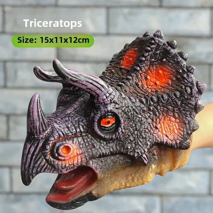 Hand Puppets Dinosaur Head Model Toy T-Rex Dinosaur World Animal Model Action Figures Collection Toy For Kids Soft Toy Gifts