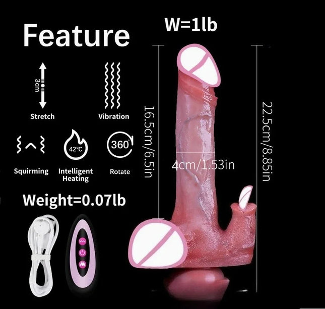 Adult Supplies Double Head Tongue Licking Vibration Remote Control Massager Adult Sex Toys Women Vibrator for Orgasm Stimulator