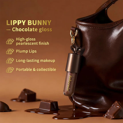 2pcs/set Honey Chocolate Lip Glaze Gloss Long-lasting Moisturizing Lip Oil Enhancing Complexion Reducing Lip Lines Lip Glosses