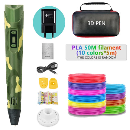 2025 Funny Set DIY 3D Pen for Kids Birthday Chrismas New Years Gift Boy Girls Creative 3D Printing Pen with PLA Filament 3D Pens