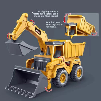 1pcs Excavator Truck Model Toy Engineering Vehicle Toddler Early Education Construction Vehicles Truck Boys Gifts