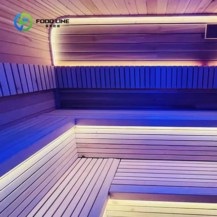Customized Modern Design Traditional Dry Steam Sauna Room Premium Outdoor for 4 People Electric Heating Hemlock for Villas