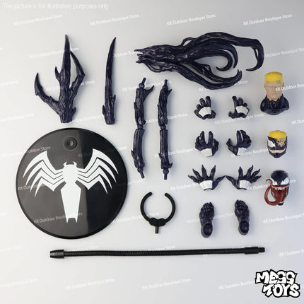 NEW Mess Toys Venom Lethal Neighbor Spider Man Symbiotic Black Suit Messtoys Spiderman Anime Action Figure Model Doll Gifts Toys