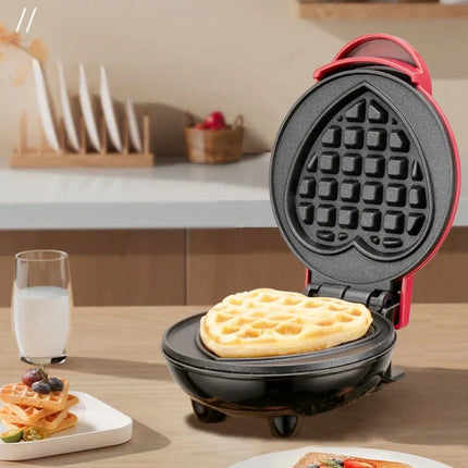 Mini Breakfast Maker Heart Shape Round Waffle Breakfast Maker Household Light Food Donut Maker Cocina Electrica Вафельница
