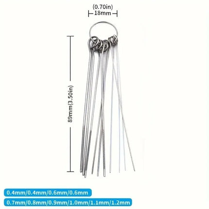 10set Showerhead Cleaning Needle Stainless Steel Keyboards Shower Heads Needle Cleaner Home Multi-purpose Nozzle Cleaning Tool