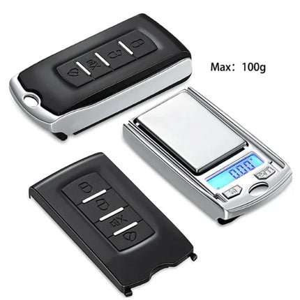 1PCS 200g/100g 0.01g Precision Portable Car Key Shape Mini Digital Pocket Electronic Gram Scale with LCD Display