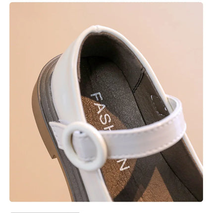 2025Autumn New Kids Leather Shoes Fashion Cute Girl Shoe Anti Slip Soft Comfor Kid Casual Shoes Exquisite Elegant Retro Princess
