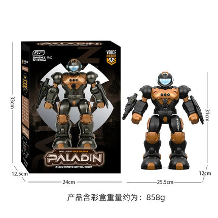 Kids Intelligent Voice Dialogue Robot 2.4G Remote Control Gesture Sensing Programmable Electric Police  Toy For Boys Girls