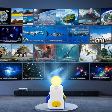 Story Projector for Kids 4K HD Kids Story Projector With 32 Stories 2-in-1 Night Light and Story Projection with Audio Narration