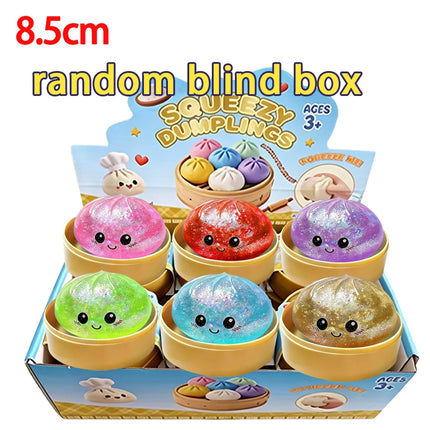 Blind box Colorful Simulated Dumpling Squishy Relaxing Relieve Anxiety Antistress Enhance Happiness Rebound Squeeze Reliever Toy