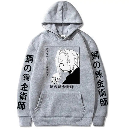 Fullmetal Alchemist Hot Anime Sweatshirt Casual Loose Zip Hoodie Women/Men Manga Pullovers Hip Hop Unisex Zipper Jackets