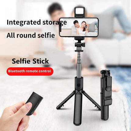 FGCLSY Bluetooth Wireless Selfie Tripod with Fill Light 360 Degree Rotation Remote Shutter is Suitable for Travel Shooting