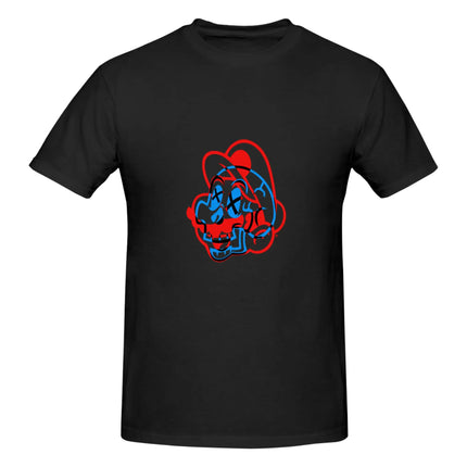 Funny Skull Mario  Men's Printed T-Shirt Unisex T shirtTshirt